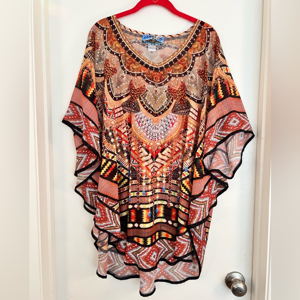 TIENDA HO Bejeweled Blouse, One Size